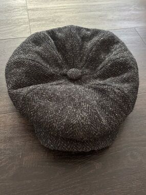 Borges & Scott Newsboy Hat Men’s XL Grey Harris Tweed Made In Scotland New Wool